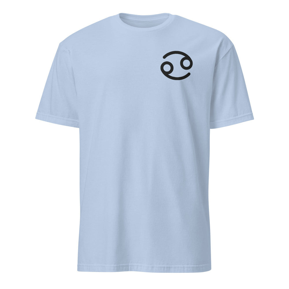 Cancer Zodiac Embroidered TShirt - Light Blue Color - https://ascensionemporium.net