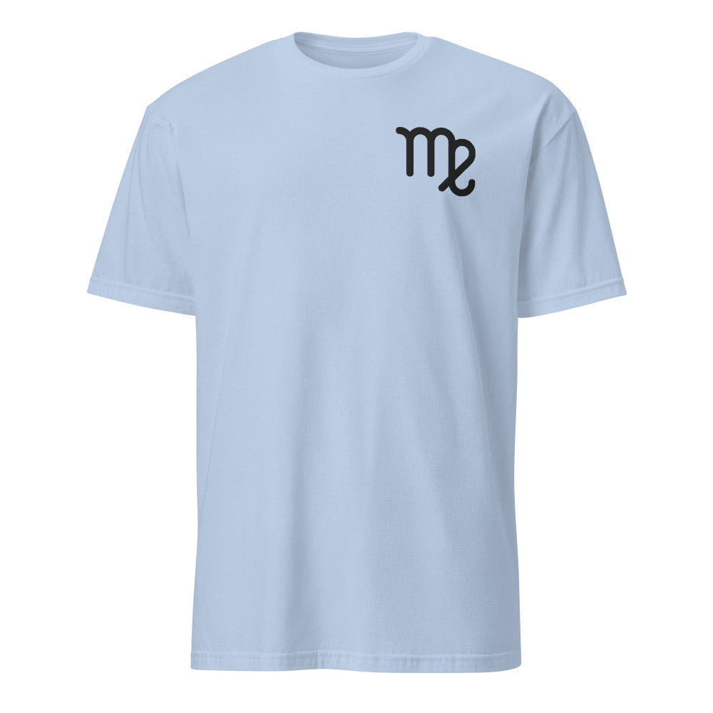 Virgo Zodiac Embroidered TShirt - Light Blue Color - https://ascensionemporium.net