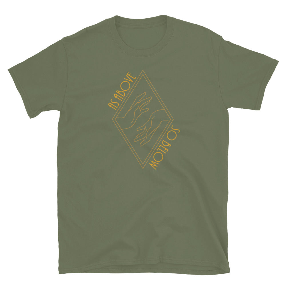 As Above So Below TShirt - Military Green Color - https://ascensionemporium.net