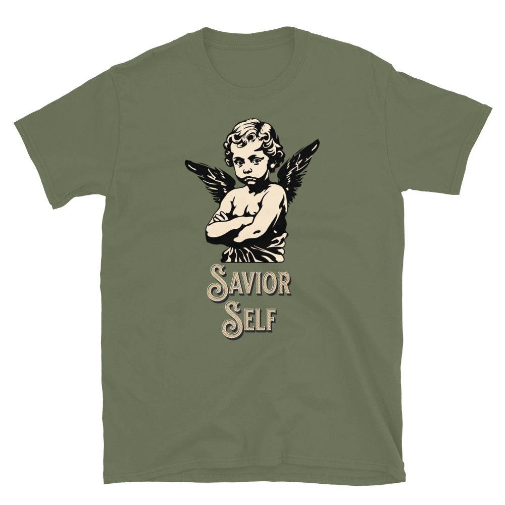 Savior Self Boy Angel TShirt - Military Green Color - https://ascensionemporium.net