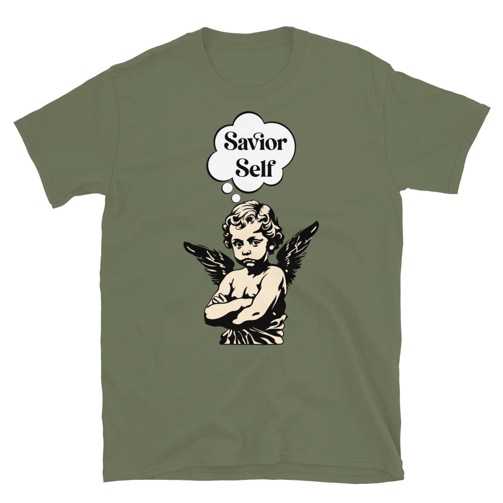 Savior Self Boy Angel TShirt - Military Green Color - https://ascensionemporium.net