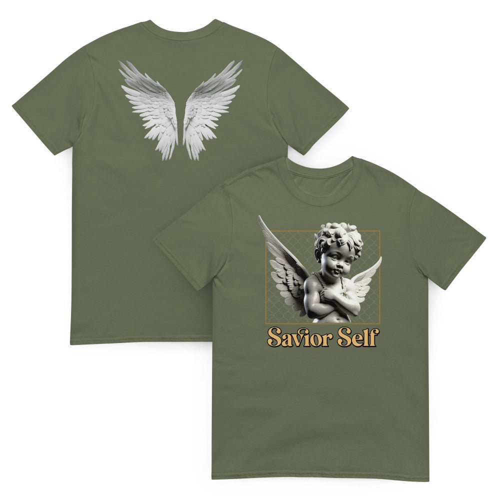 Savior Self Angel Wings TShirt - Military Green Color - https://ascensionemporium.net