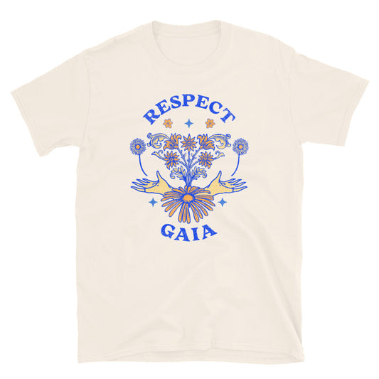 Respect Gaia TShirt - Natural Color - https://ascensionemporium.net