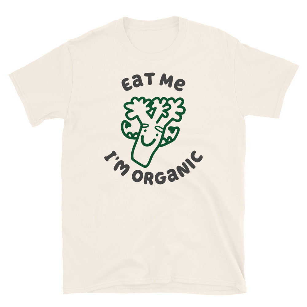 Eat Me I'm Organic Broccoli TShirt - Natural Color - https://ascensionemporium.net 