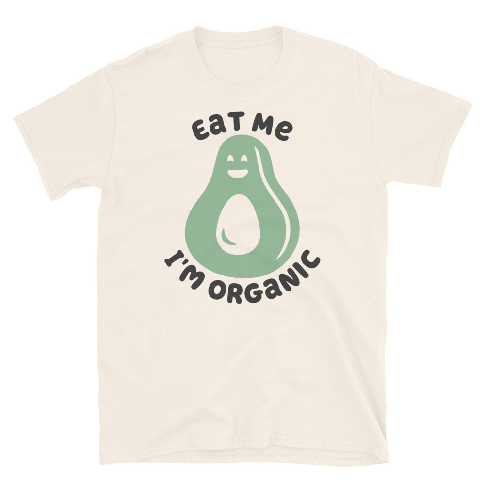 Eat Me I'm Organic Avocado TShirt - Natural Color - https://ascensionemporium.net 