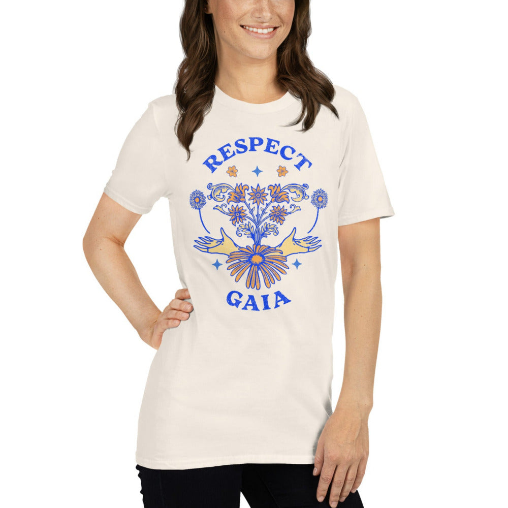 Respect Gaia TShirt - Natural Color - https://ascensionemporium.net