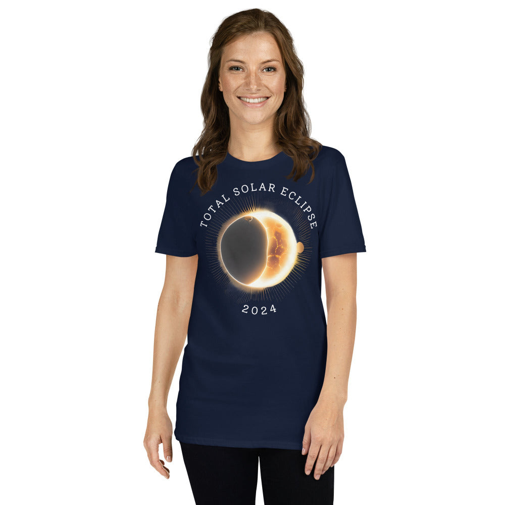 Total Solar Eclipse 2024 TShirt - Navy Color - https://ascensionemporium.net