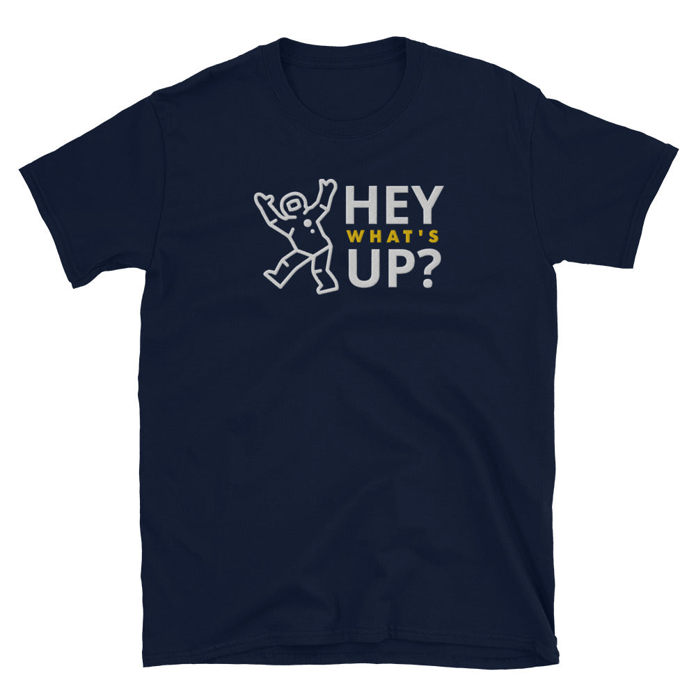 Hey What's Up Astronaut Embroidered TShirt - Navy Color - https://ascensionemporium.net