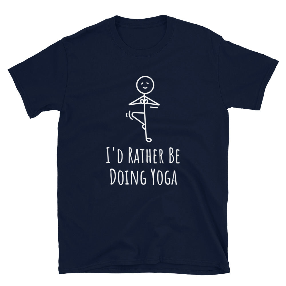 I'd Rather Be Doing Yoga TShirt - Navy Color - https://ascensionemporium.net