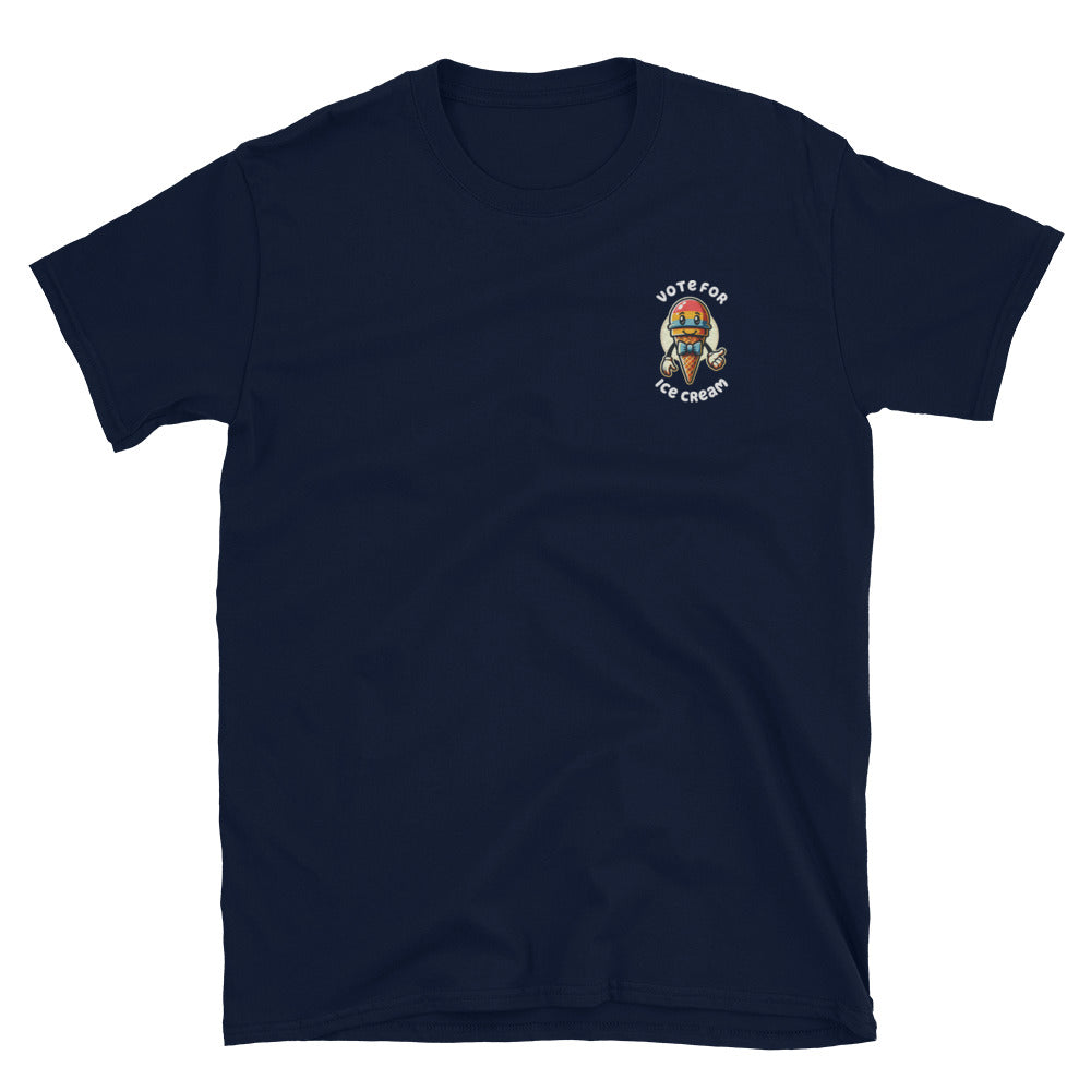 Vote For Ice Cream Embroidered TShirt - Navy Color - https://ascensionemporium.net
