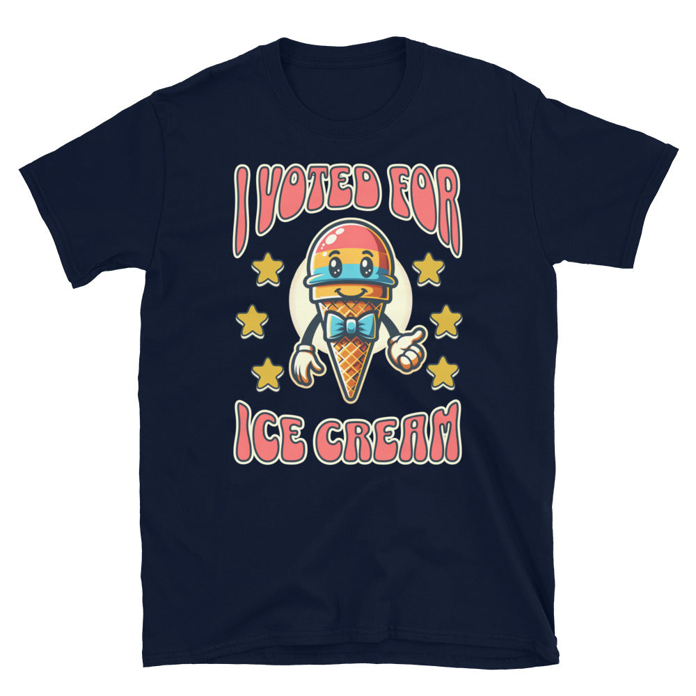 I Voted For Ice Cream TShirt - Navy Color - https://ascensionemporium.net