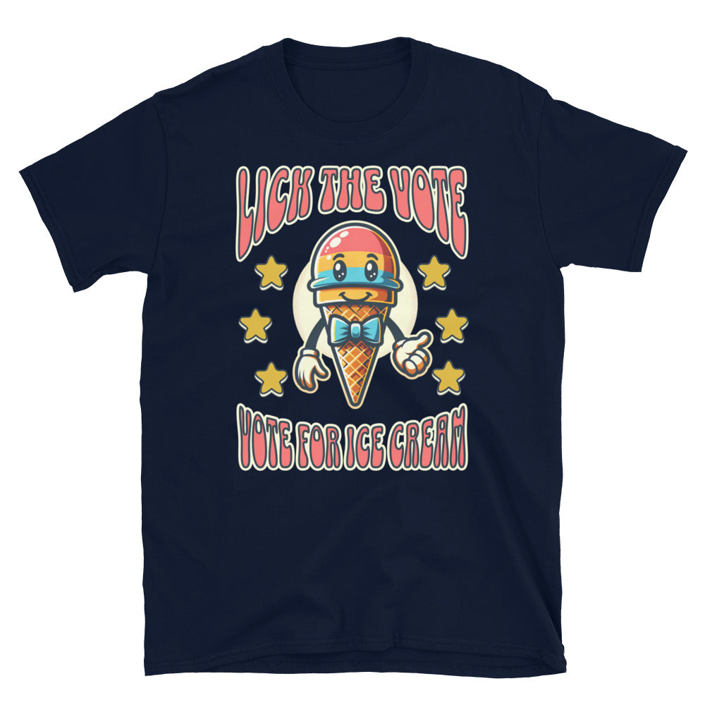 Lick The Vote Ice Cream TShirt - Navy Color - https://ascensionemporium.net