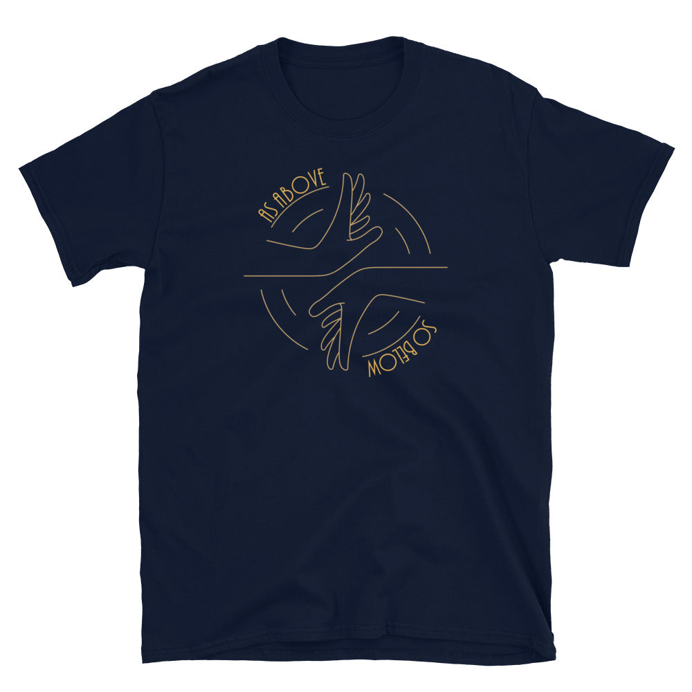 As Above So Below TShirt - Navy Color - https://ascensionemporium.net