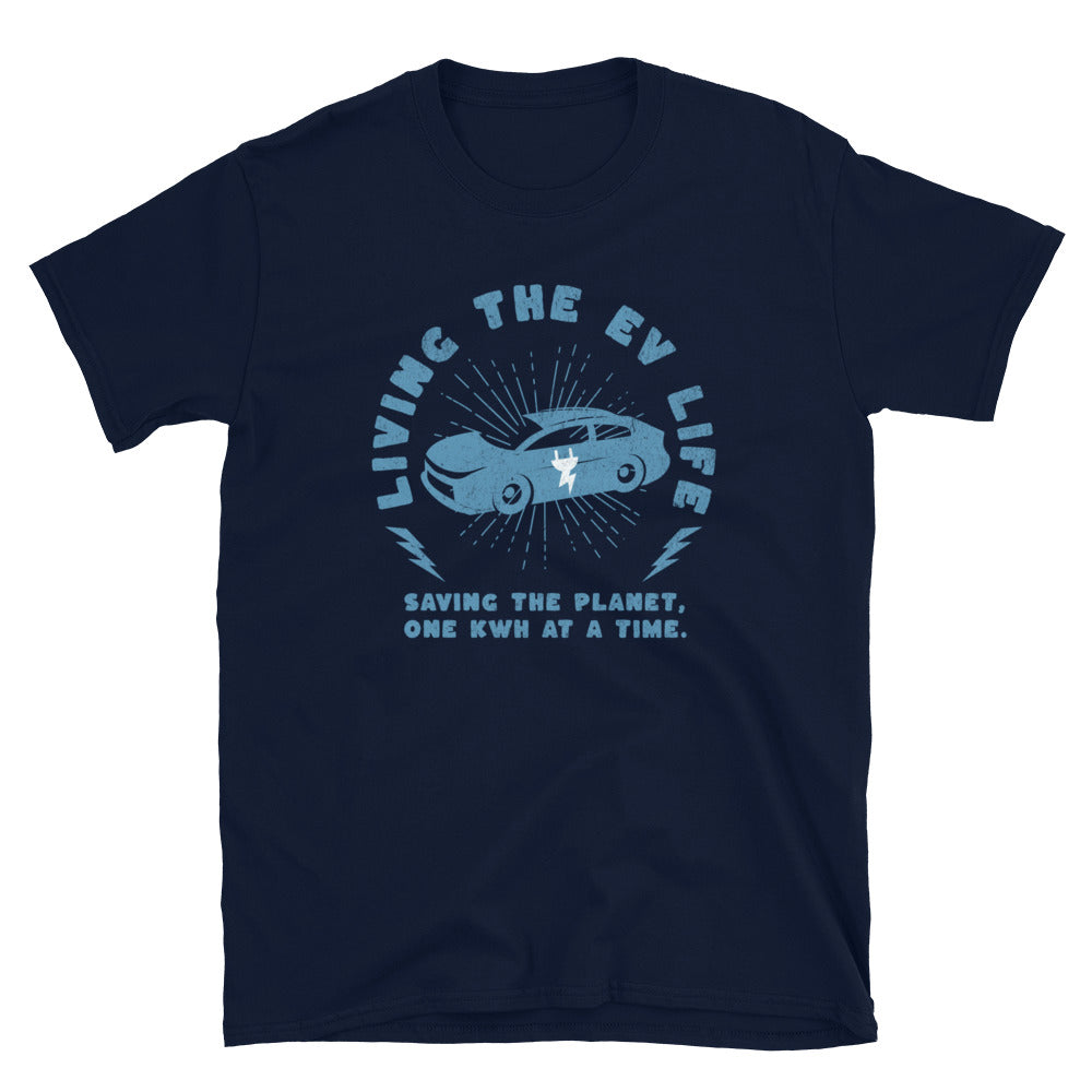 Living The EV Life TShirt - Navy Color - https://ascensionemporium.net