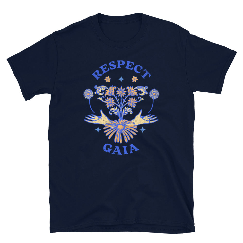 Respect Gaia TShirt - Navy Color - https://ascensionemporium.net