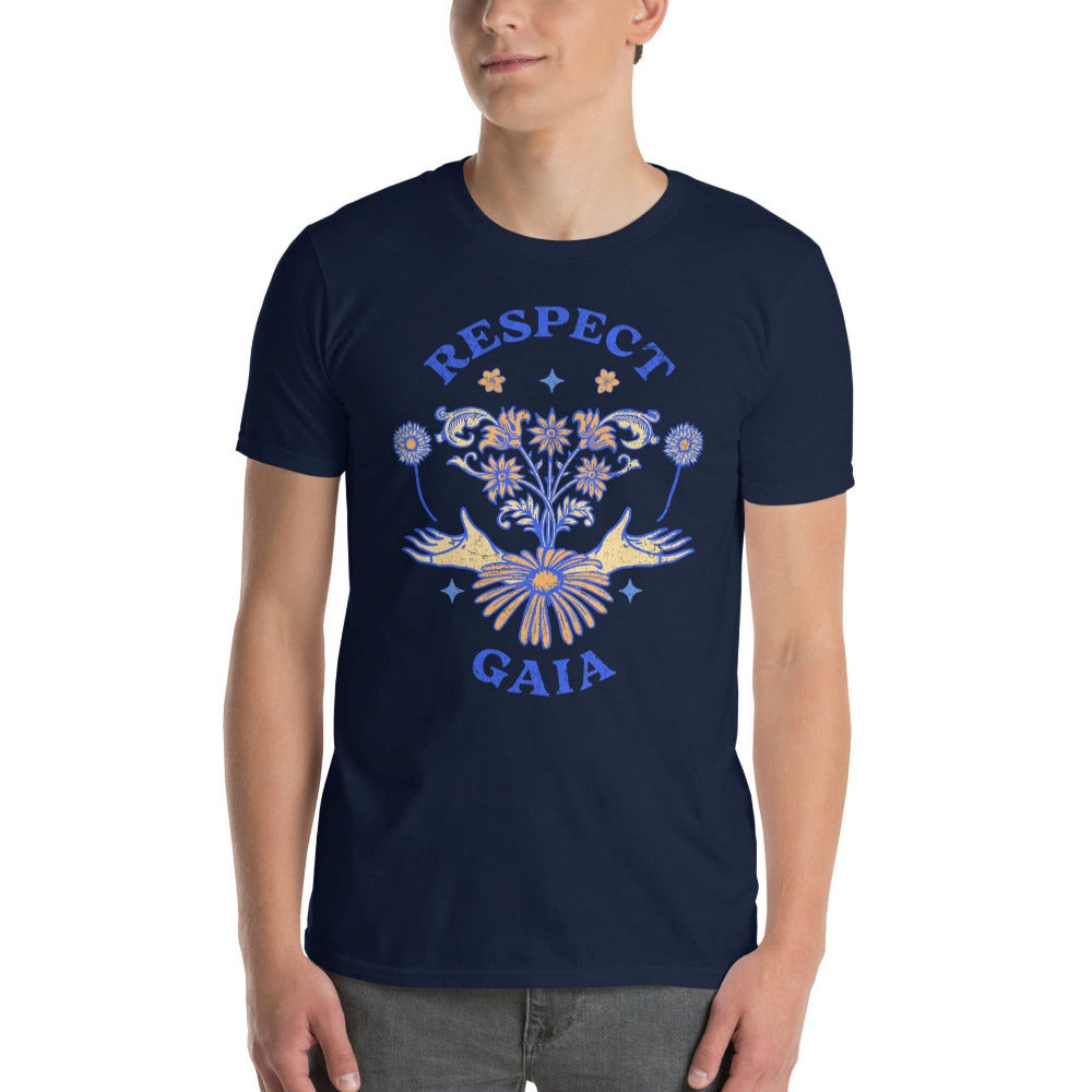 Respect Gaia TShirt - Navy Color - https://ascensionemporium.net