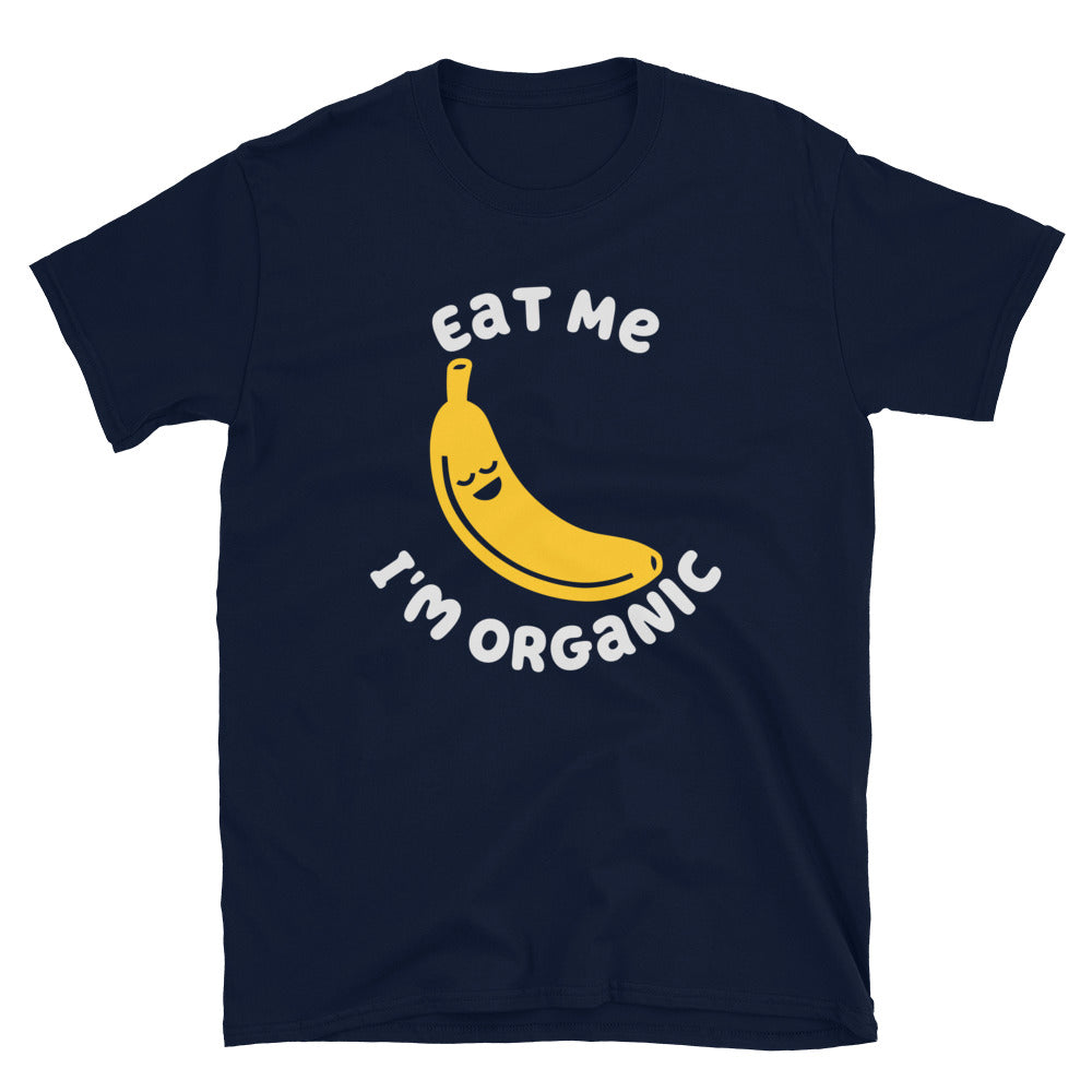 Eat Me I'm Organic Banana TShirt - Navy Color - https://ascensionemporium.net 