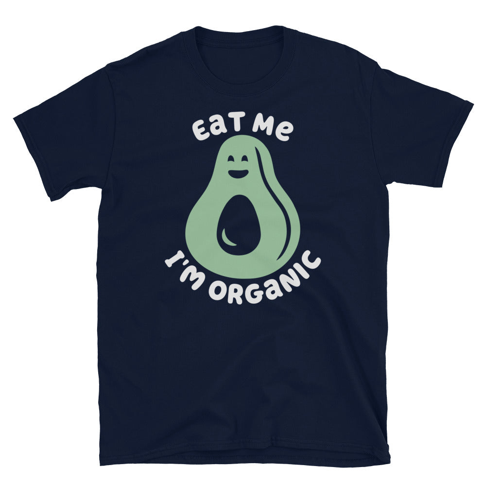 Eat Me I'm Organic Avocado TShirt - Navy Color - https://ascensionemporium.net 