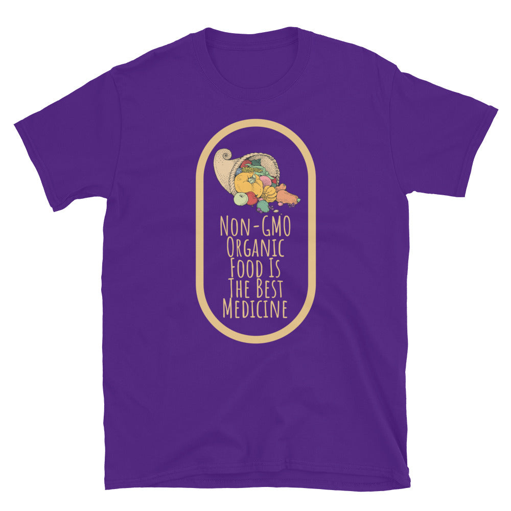 Non-GMO Organic Food Is The Best Medicine TShirt - Purple Color - https://ascensionemporium.net