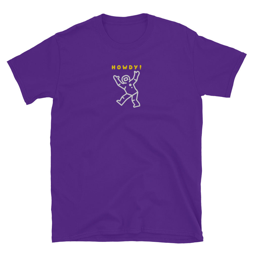 Howdy Astronaut Embroidered TShirt - Purple Color - https://ascensionemporium.net