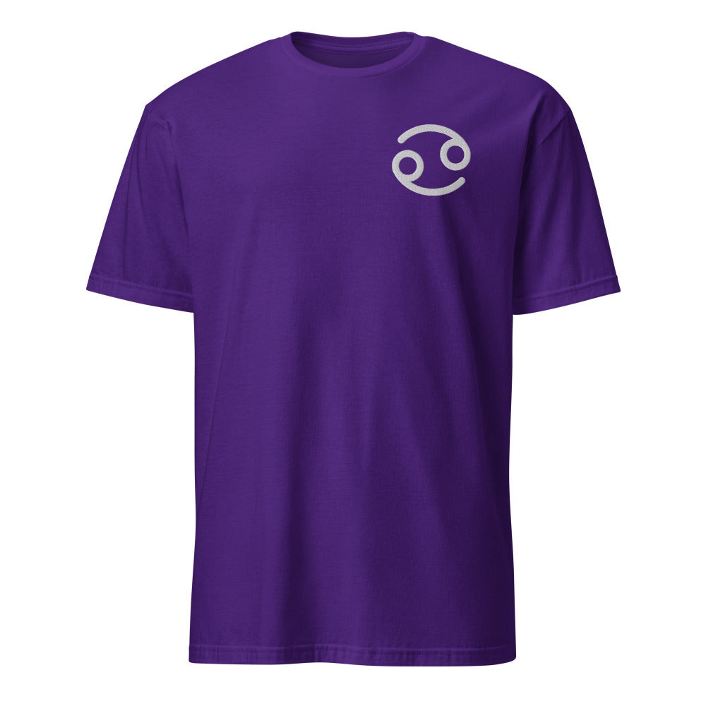 Cancer Zodiac Embroidered TShirt - Purple Color - https://ascensionemporium.net