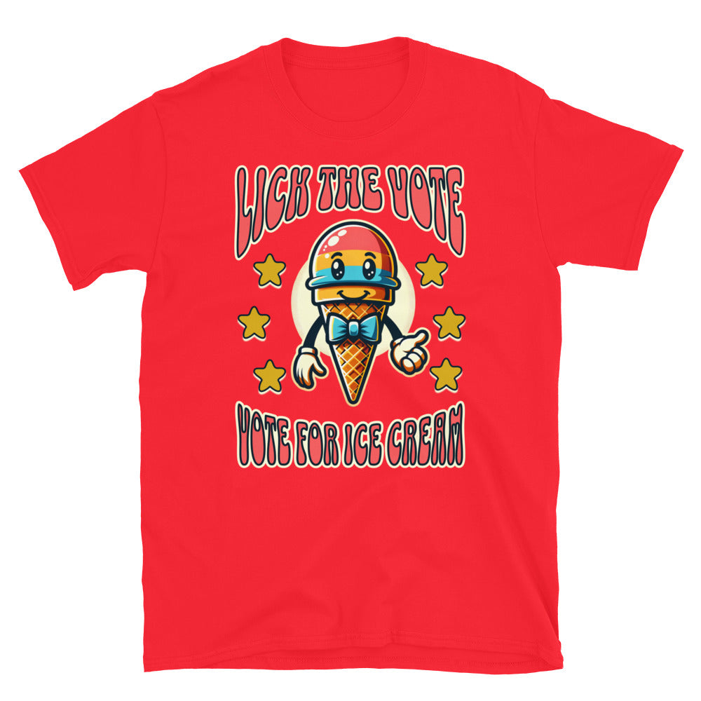 Lick The Vote Ice Cream TShirt - Red Color - https://ascensionemporium.net