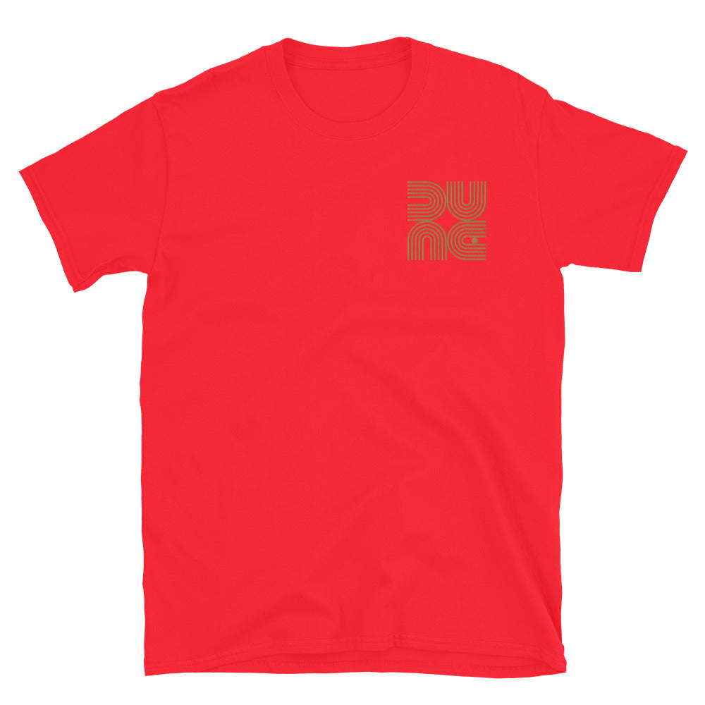 Dune Geometric Embroidered TShirt -Red Color - https://ascensionemporium.net