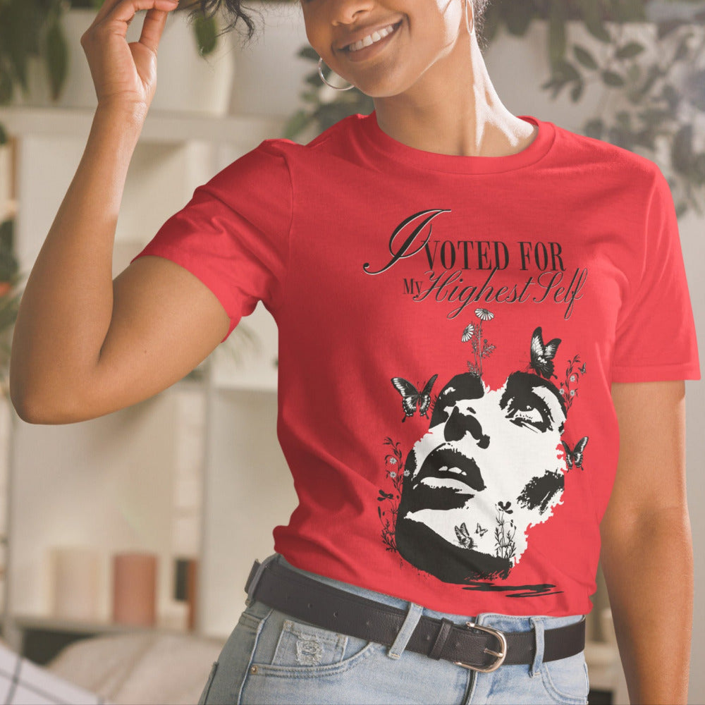 I Voted For My Highest Self TShirt - Red Color - https://ascensionemporium.net