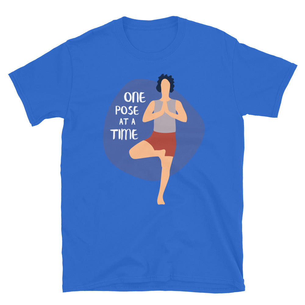 One Pose At A Time Yoga TShirt - Royal Color - https://ascensionemporium.net