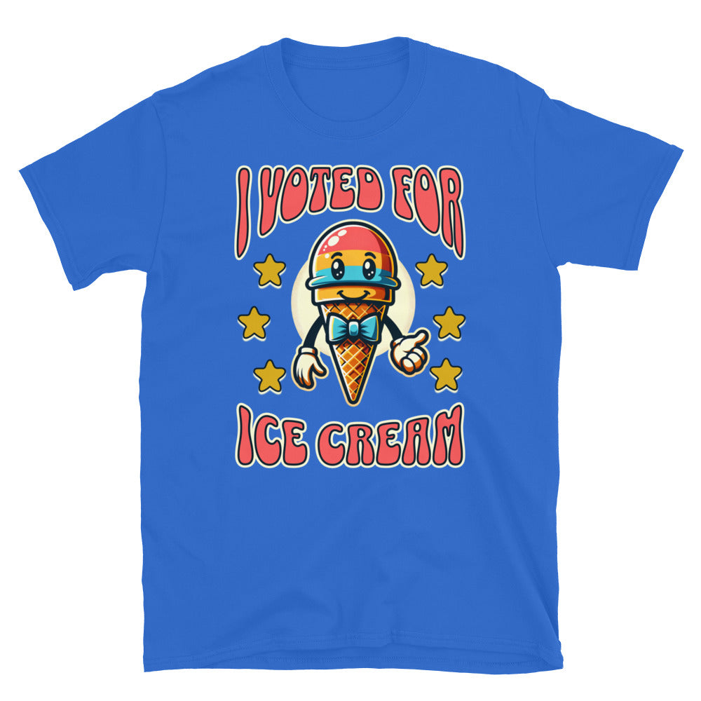 I Voted For Ice Cream TShirt - Royal Color - https://ascensionemporium.net