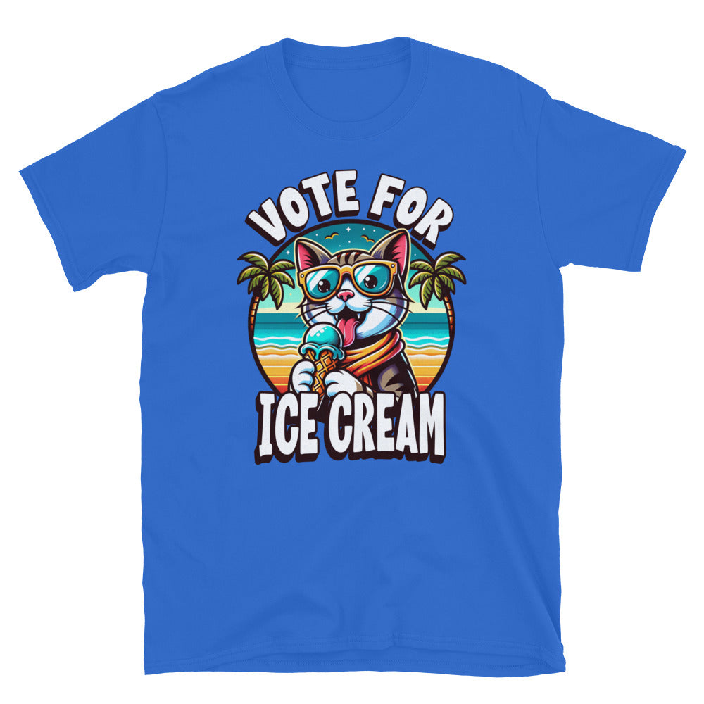 Vote For Ice Cream Cat TShirt - Royal Color - https://ascensionemporium.net