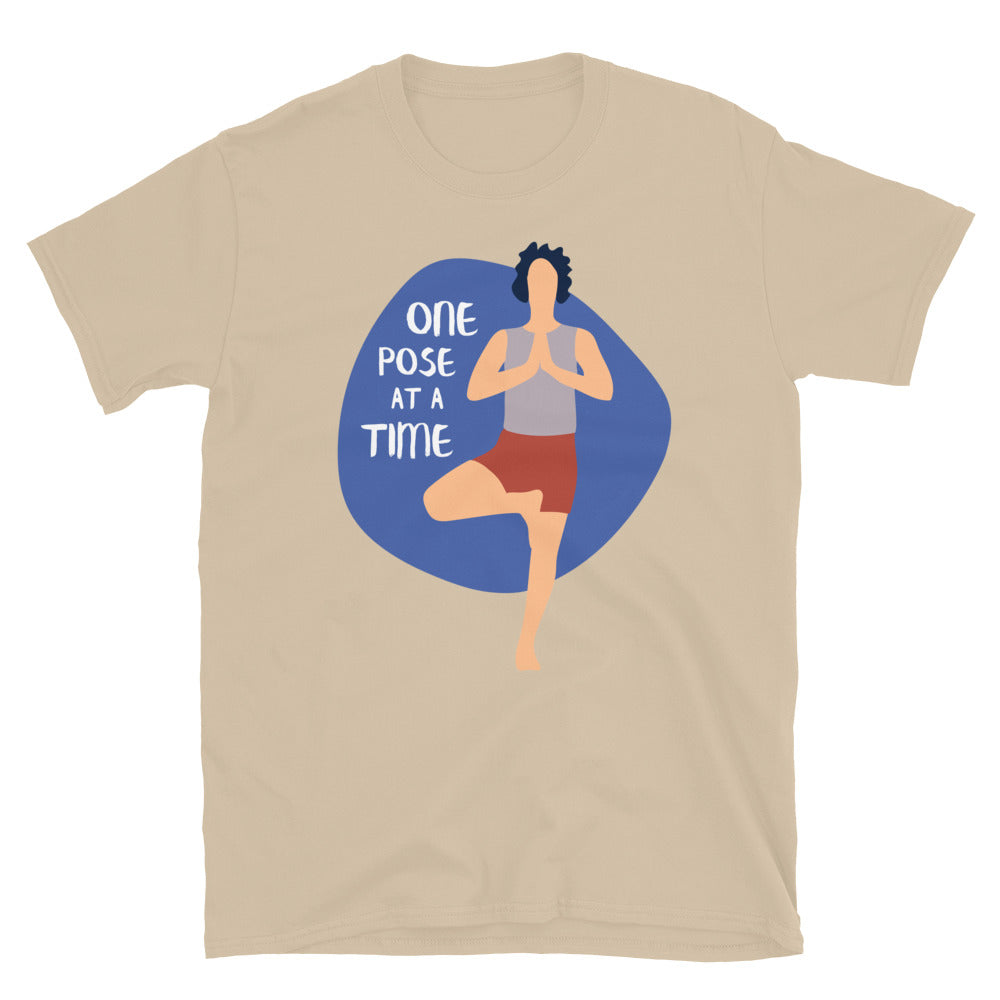 One Pose At A Time Yoga TShirt - Sand Color - https://ascensionemporium.net