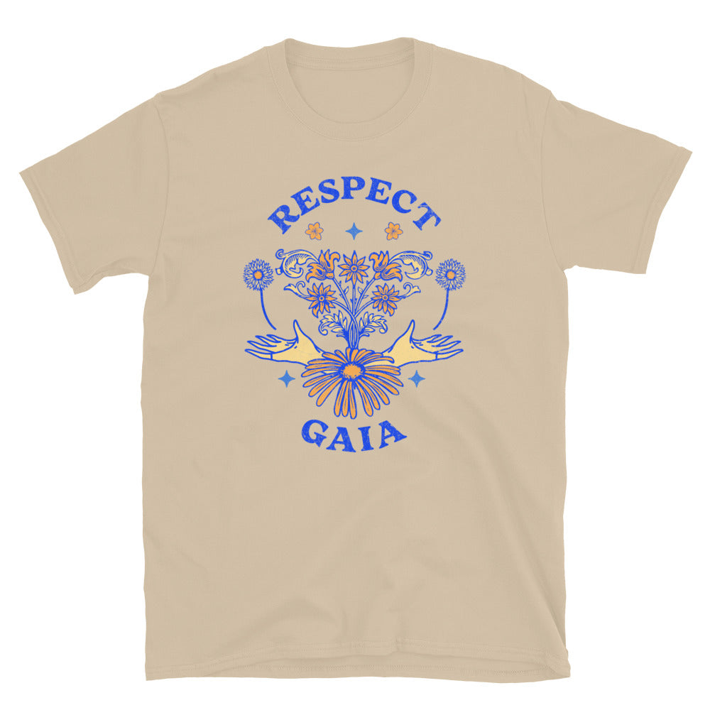 Respect Gaia TShirt - Sand Color - https://ascensionemporium.net