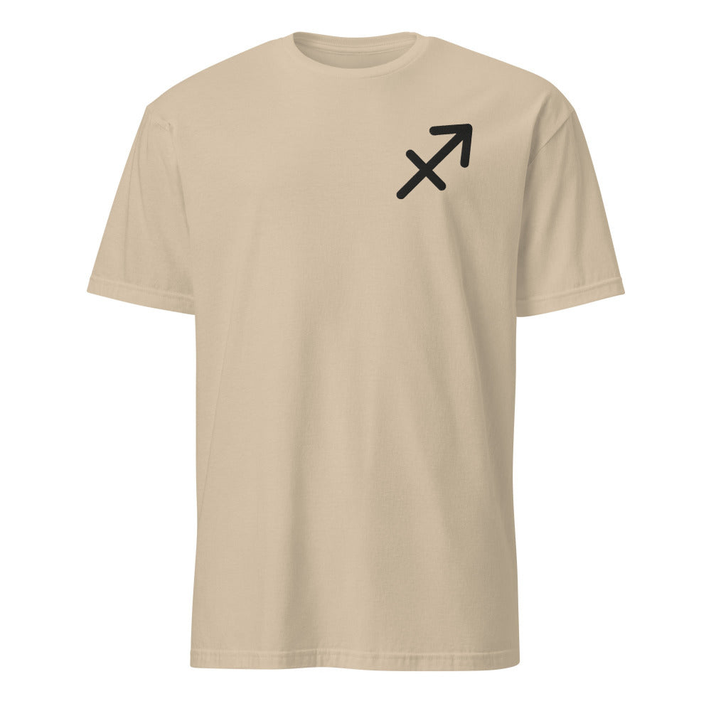 Sagittarius Zodiac Embroidered TShirt - Sand Color - https://ascensionemporium.net