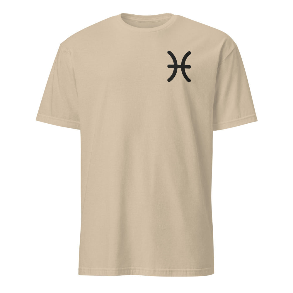 Pisces Zodiac Embroidered TShirt - Sand Color - https://ascensionemporium.net