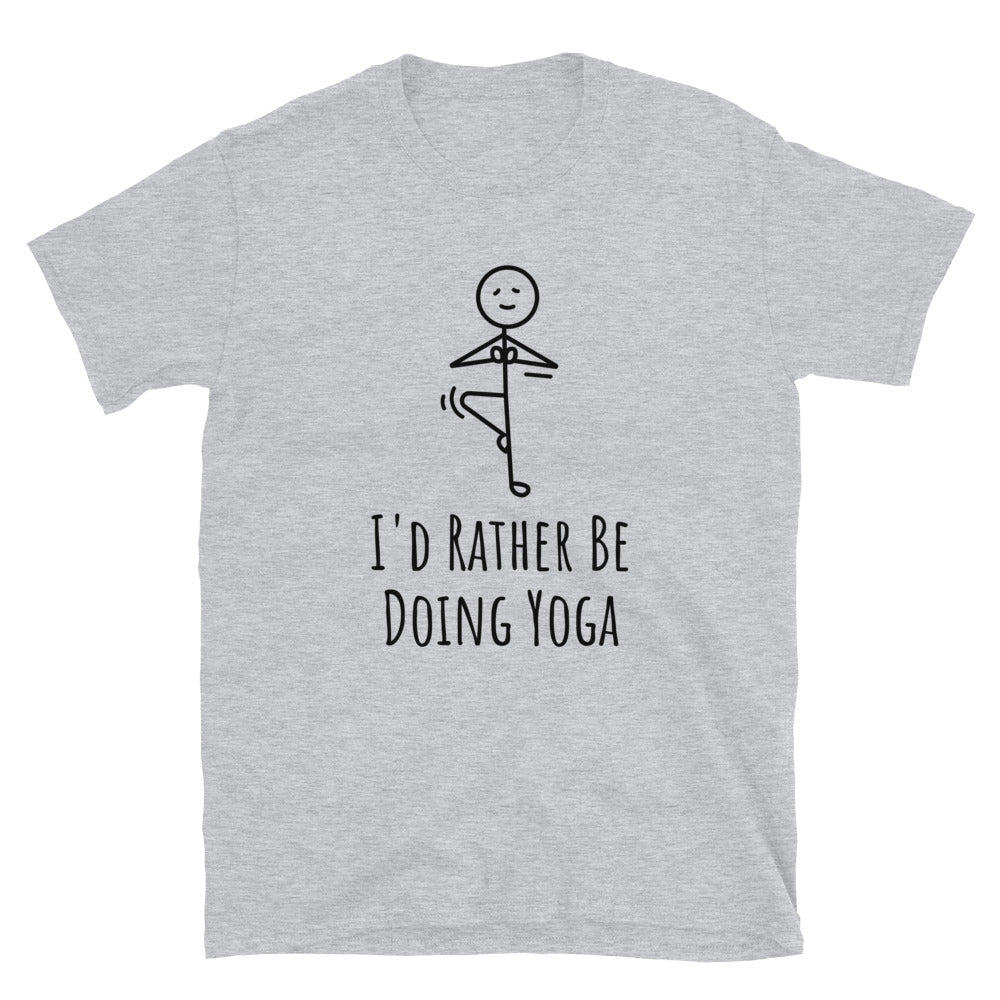 I'd Rather Be Doing Yoga TShirt - Sport Grey Color - https://ascensionemporium.net