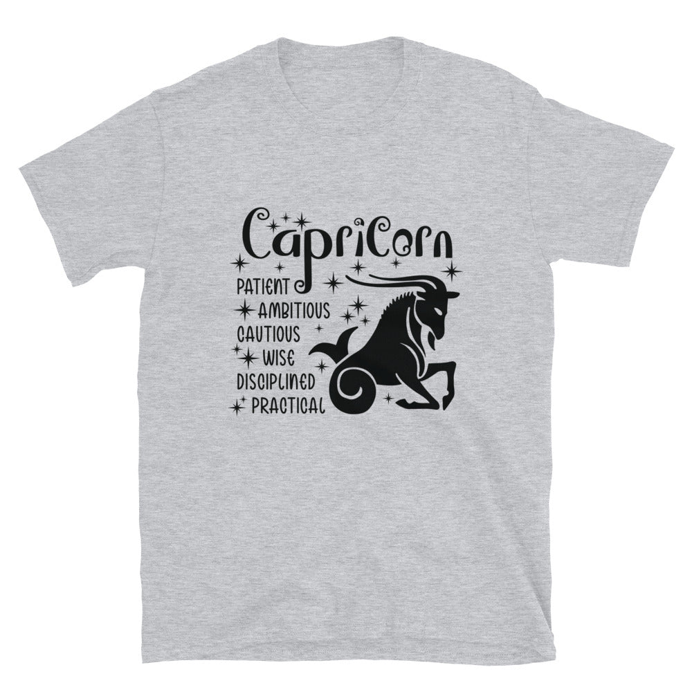 Capricorn Zodiac Positive Traits TShirt - Sport Grey Color - https://ascensionemporium.net