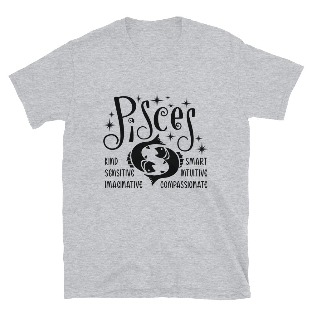 Pisces Zodiac Positive Traits TShirt - Sport Grey Color - https://ascensionemporium.net