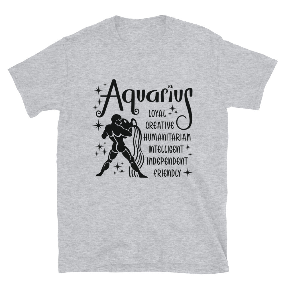 Aquarius Zodiac Positive Traits TShirt - Sport Grey Color - https://ascensionemporium.net