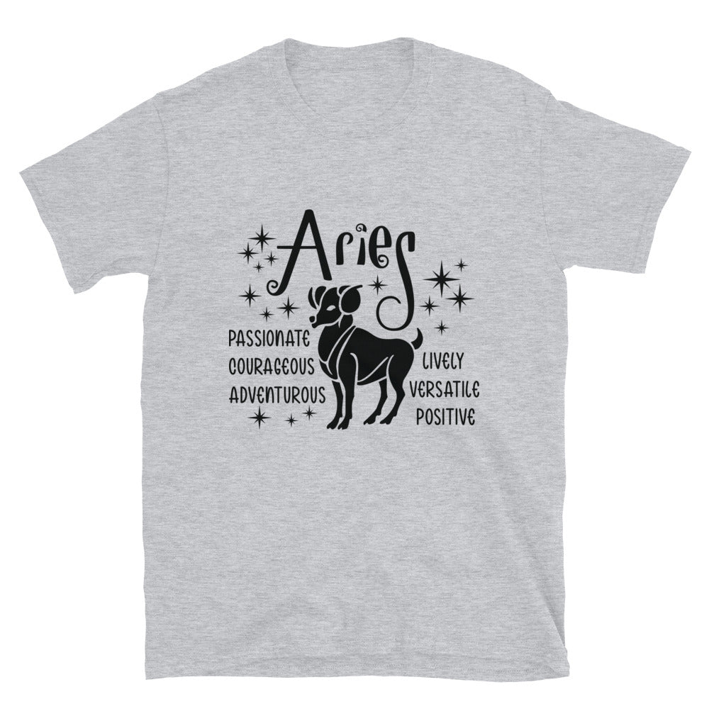 Aries Zodiac Positive Traits TShirt - Sport Grey Color - https://ascensionemporium.net