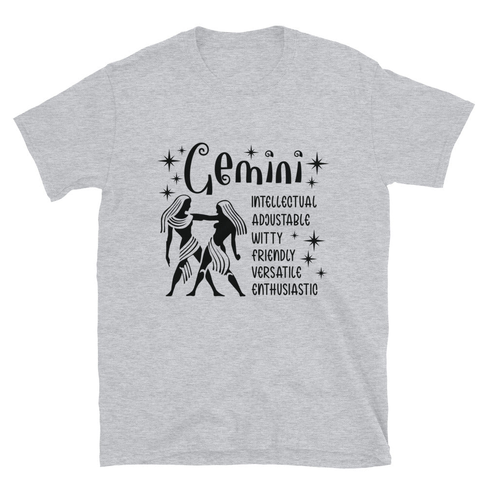Gemini Zodiac Positive Traits TShirt - Sport Grey Color - https://ascensionemporium.net