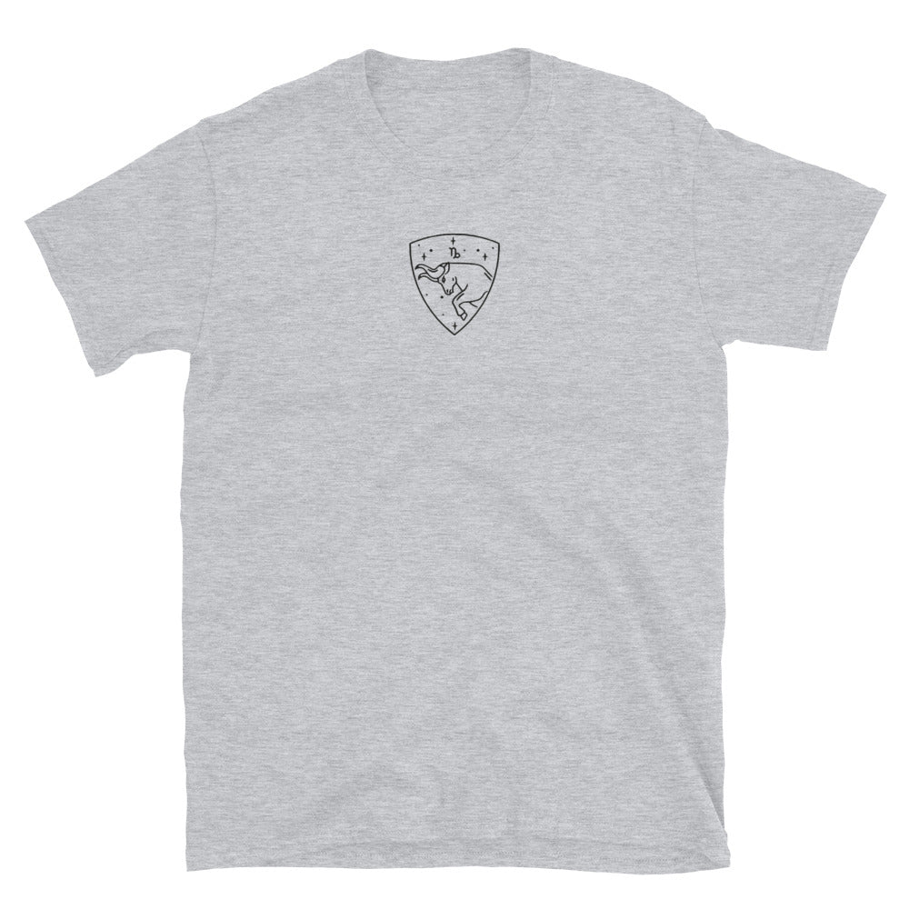 Capricorn Zodiac Embroidered TShirt - Sport Grey Color - https://ascensionemporium.net