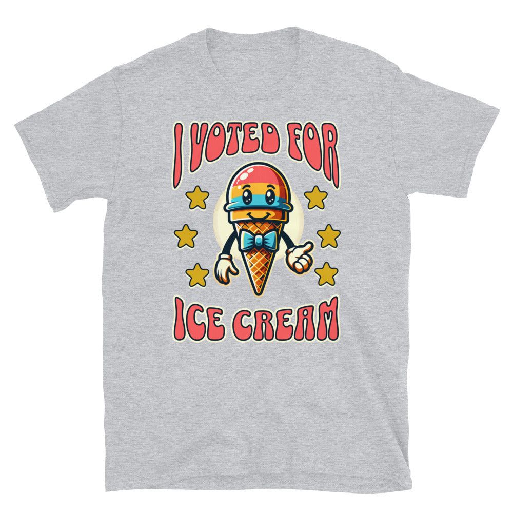 I Voted For Ice Cream TShirt - Sport Grey Color - https://ascensionemporium.net