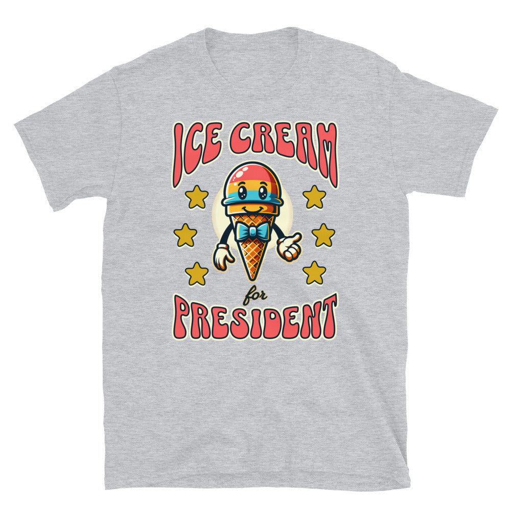 Ice Cream For President TShirt - Sport Grey Color - https://ascensionemporium.net