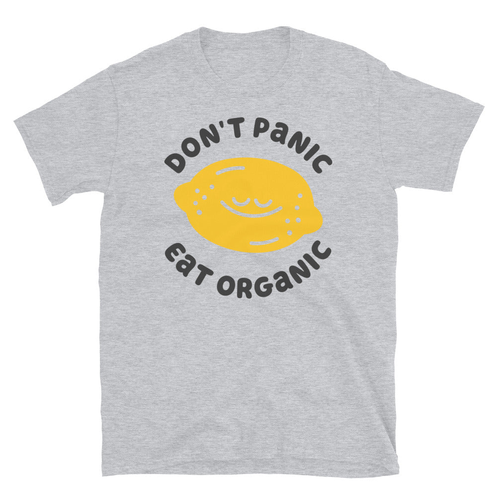 Don't Panic Eat Organic Lemon TShirt - Sport Grey Color - https://ascensionemporium.net 