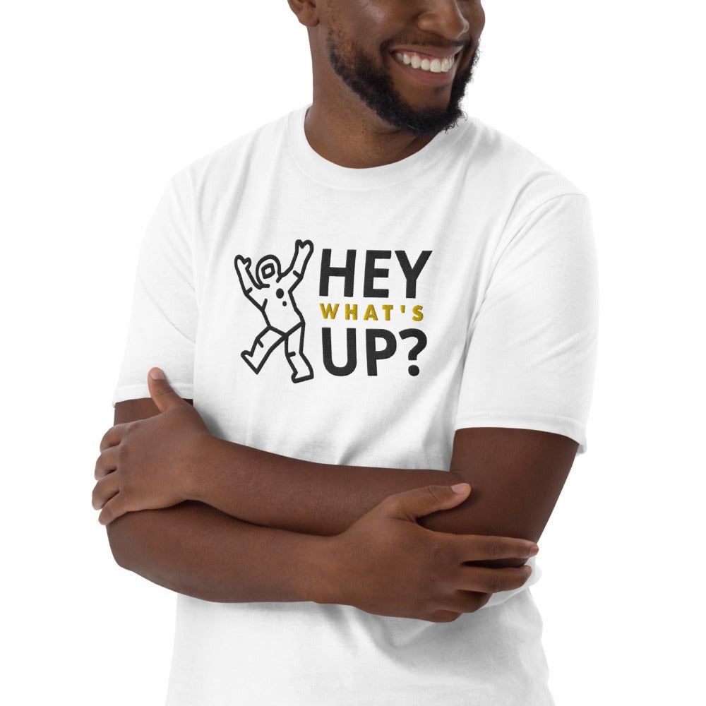 Hey What's Up Astronaut Embroidered TShirt - White Color - https://ascensionemporium.net