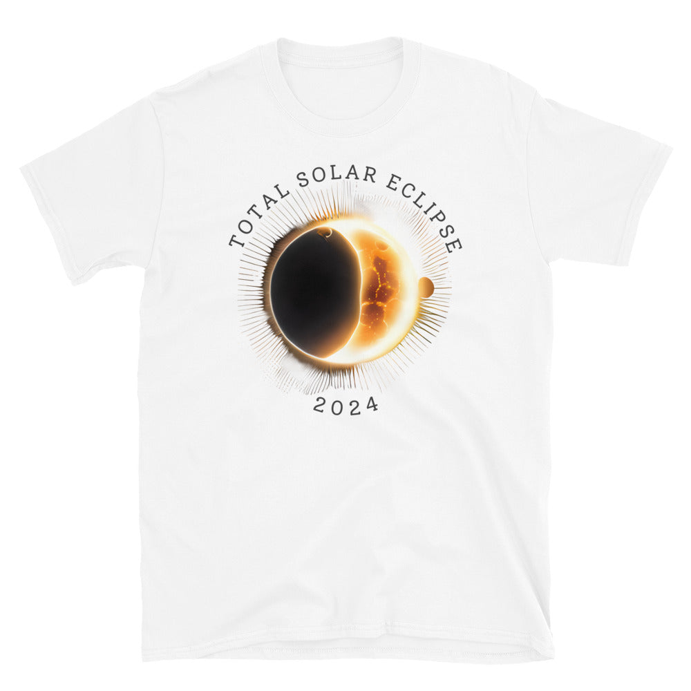 Total Solar Eclipse 2024 TShirt - White Color - https://ascensionemporium.net