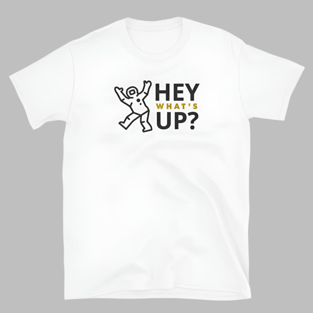 Hey What's Up Astronaut Embroidered TShirt - White Color - https://ascensionemporium.net