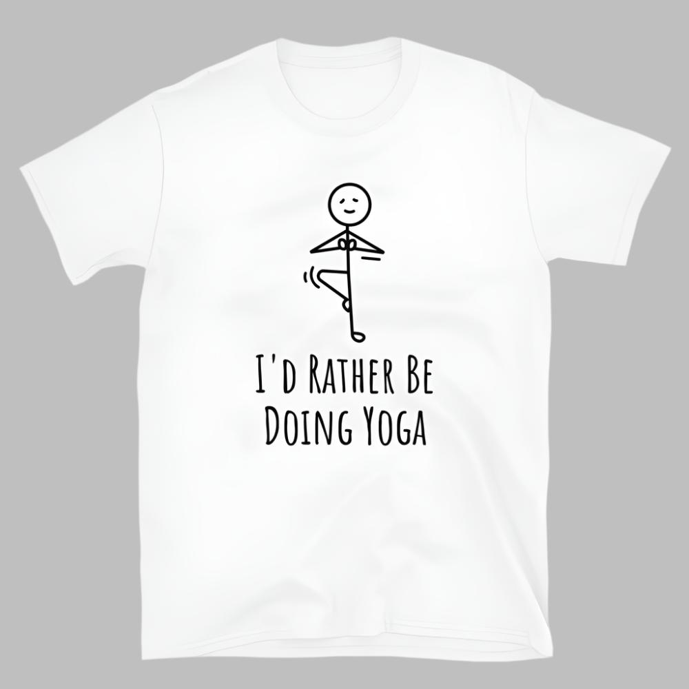 I'd Rather Be Doing Yoga TShirt - White Color - https://ascensionemporium.net