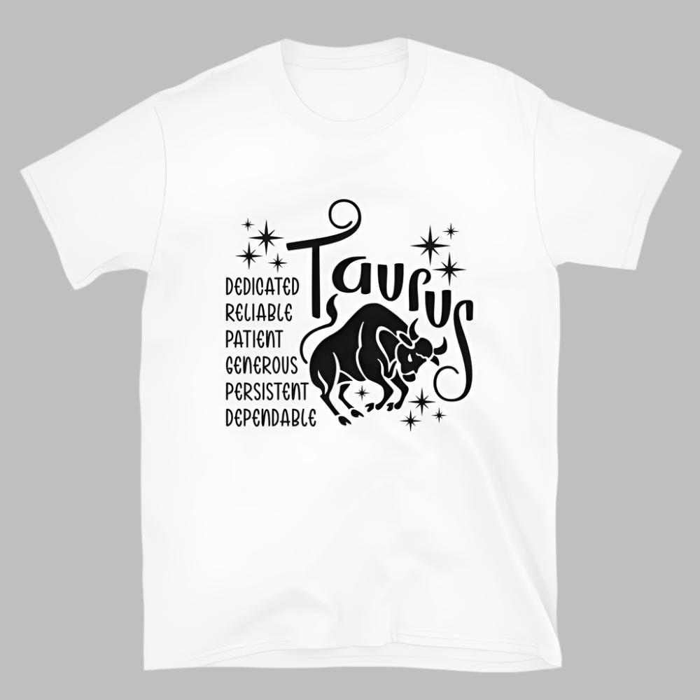 Taurus Zodiac Positive Traits TShirt - White Color - https://ascensionemporium.net
